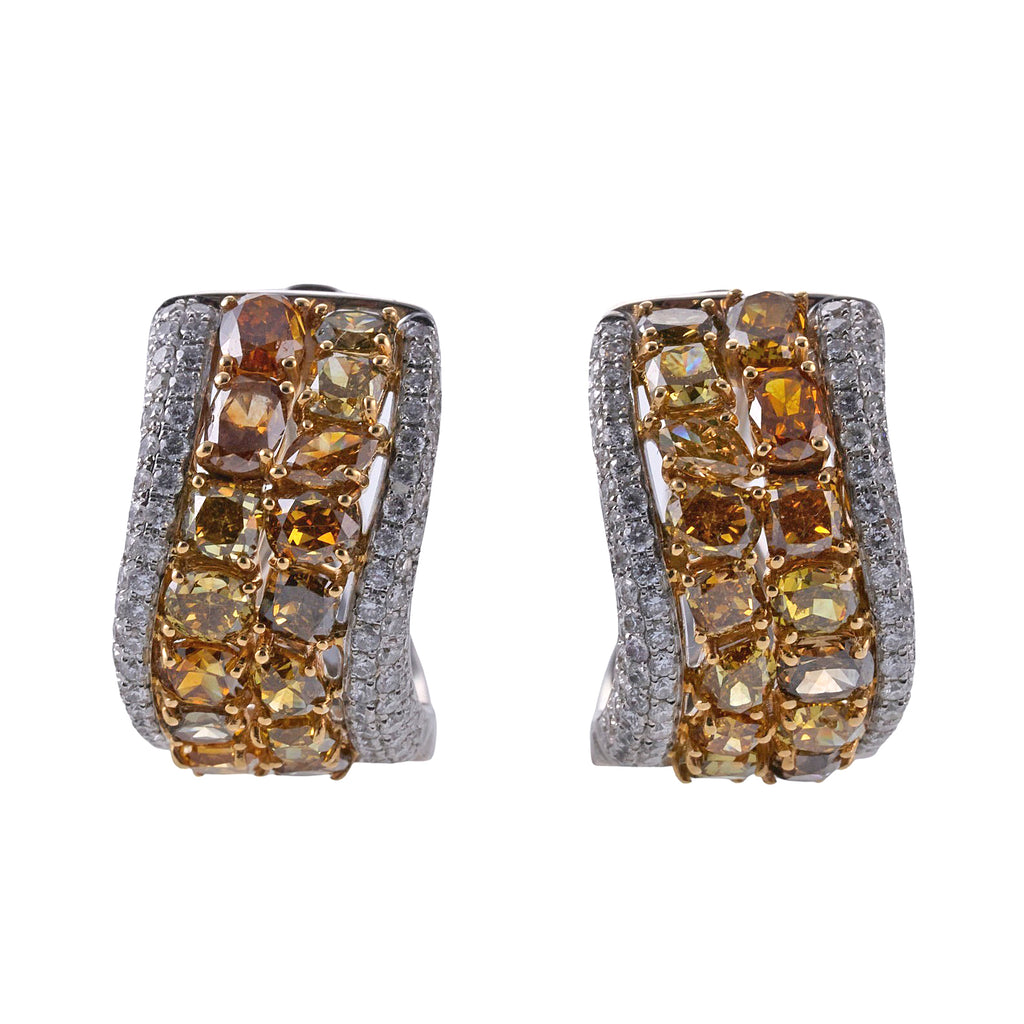 14K Gold Braided Round Fancy Hoop Earrings – Giorgio Bergamo